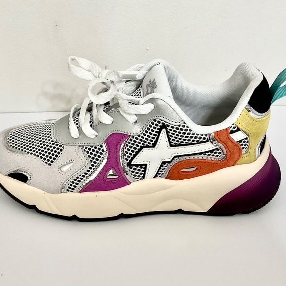 New W6YZ Sarah Mesh and Suede Women"s Lace-Up Sneakers Fits Size 7 - Picture 10 of 14